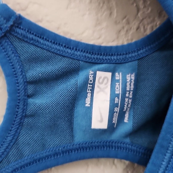 Nike Womens Fit Dry Racerback tank top Blue size XS 0-2 Athletic Shirt Running - Picture 3 of 9